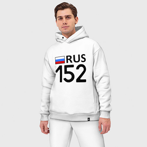 Мужской костюм оверсайз RUS 152 / Белый – фото 3