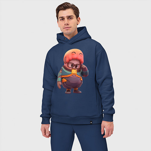 Мужской костюм оверсайз Fall Guys Gordon Freeman / Тёмно-синий – фото 3