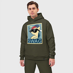Мужской костюм оверсайз Rainbow Dash swag, цвет: хаки — фото 2