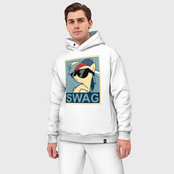 Мужской костюм оверсайз Rainbow Dash swag, цвет: белый — фото 2