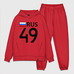 Мужской костюм оверсайз RUS 49, цвет: красный
