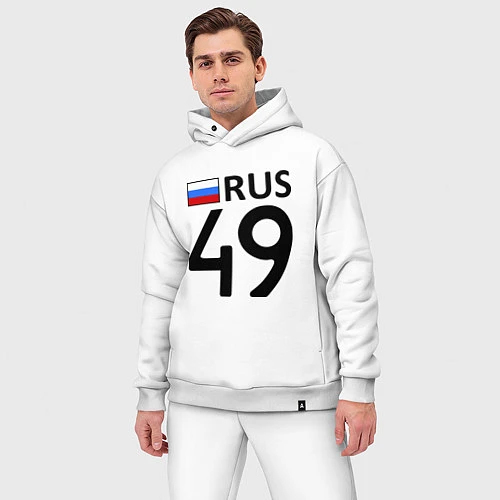 Мужской костюм оверсайз RUS 49 / Белый – фото 3