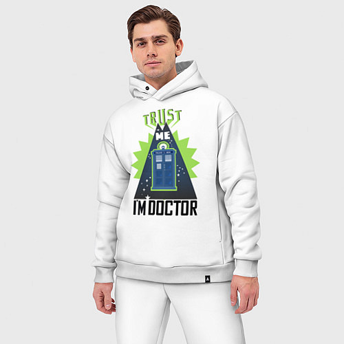 Мужской костюм оверсайз Trust me, i'm doctor who / Белый – фото 3