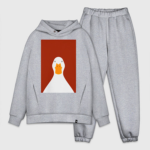 Мужской костюм оверсайз Утка / Меланж – фото 1