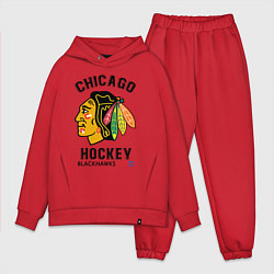 Мужской костюм оверсайз CHICAGO BLACKHAWKS NHL, цвет: красный