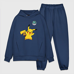 Мужской костюм оверсайз Pokemon pikachu 1 цвета тёмно-синий — фото 1