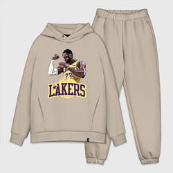 Мужской костюм оверсайз LeBron - Lakers, цвет: миндальный