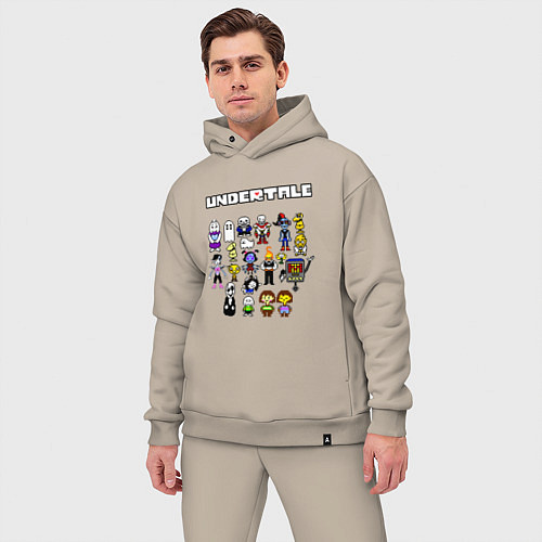 Мужской костюм оверсайз UNDERTALE / Миндальный – фото 3