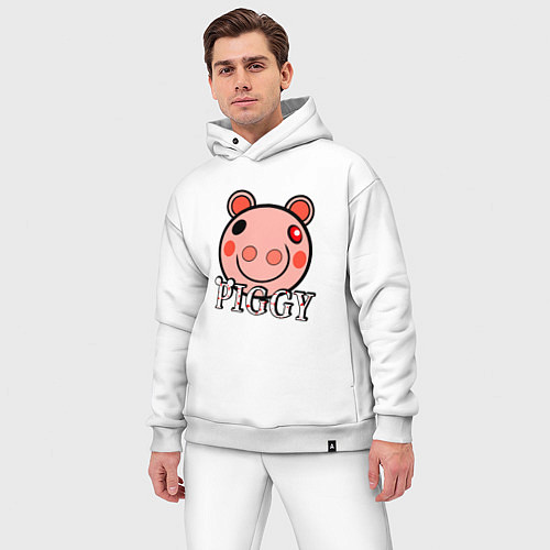 Мужской костюм оверсайз ROBLOX PIGGY / Белый – фото 3