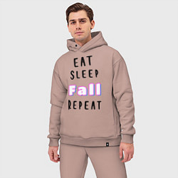 Мужской костюм оверсайз Fall Guys, цвет: пыльно-розовый — фото 2