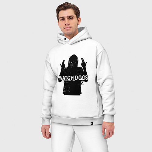 Мужской костюм оверсайз Watch dogs 2 Z / Белый – фото 3