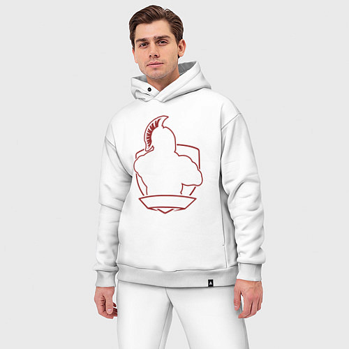 Мужской костюм оверсайз FCSM / Белый – фото 3