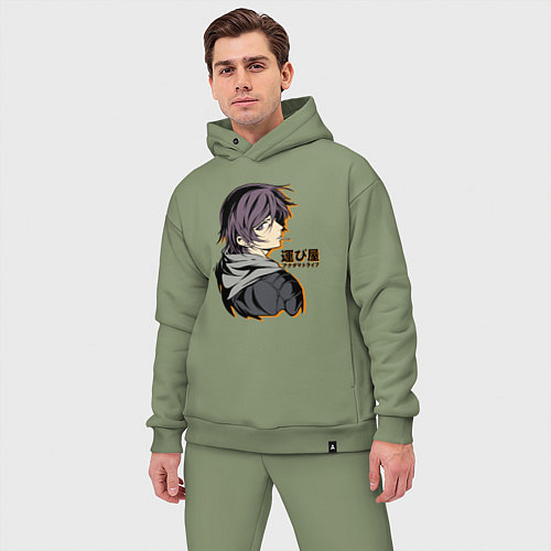 Мужской костюм оверсайз Акудама Курьер / Авокадо – фото 3