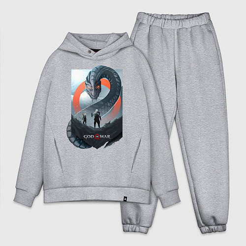 Мужской костюм оверсайз Кратос и Атрей / Меланж – фото 1
