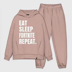 Мужской костюм оверсайз EAT SLEEP FORTNITE REPEAT, цвет: пыльно-розовый