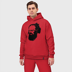 Мужской костюм оверсайз Достоевский, цвет: красный — фото 2