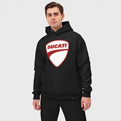 Мужской костюм оверсайз Ducati Logo Дукати Лого Z, цвет: черный — фото 2