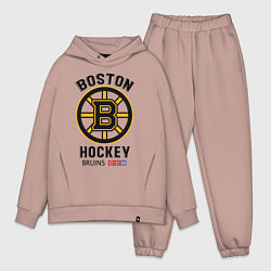 Мужской костюм оверсайз BOSTON BRUINS NHL, цвет: пыльно-розовый