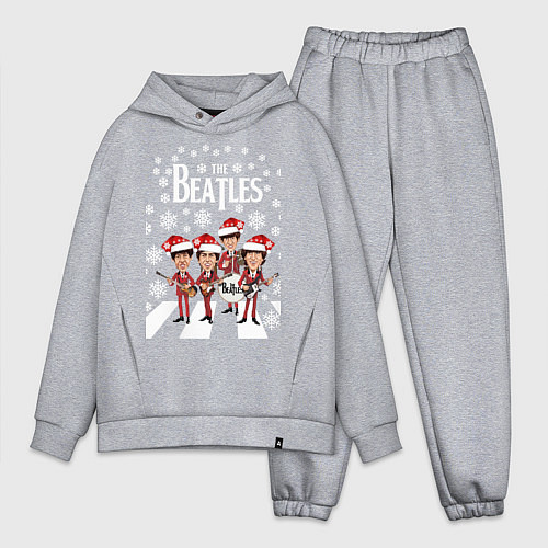 Мужской костюм оверсайз Битлз Новогодний / Меланж – фото 1