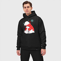 Мужской костюм оверсайз Медведица с медвежонеком, цвет: черный — фото 2