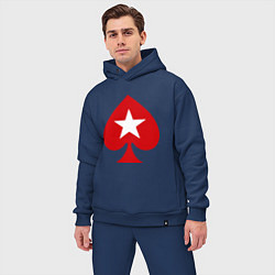 Мужской костюм оверсайз Покер Пики Poker Stars, цвет: тёмно-синий — фото 2