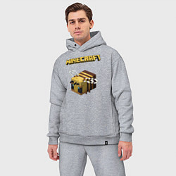 Мужской костюм оверсайз Minecraft, цвет: меланж — фото 2