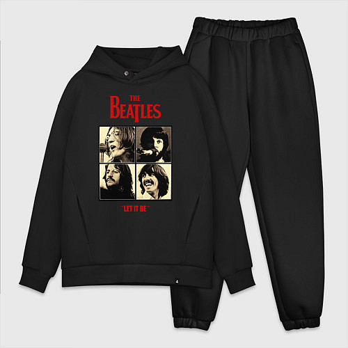 Мужской костюм оверсайз The Beatles LET IT BE / Черный – фото 1