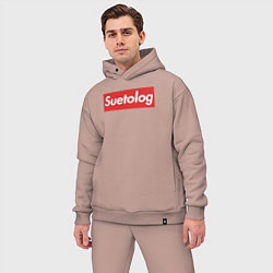 Мужской костюм оверсайз Suetolog, цвет: пыльно-розовый — фото 2