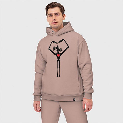 Мужской костюм оверсайз Сиреноголовый Любовь / Пыльно-розовый – фото 3