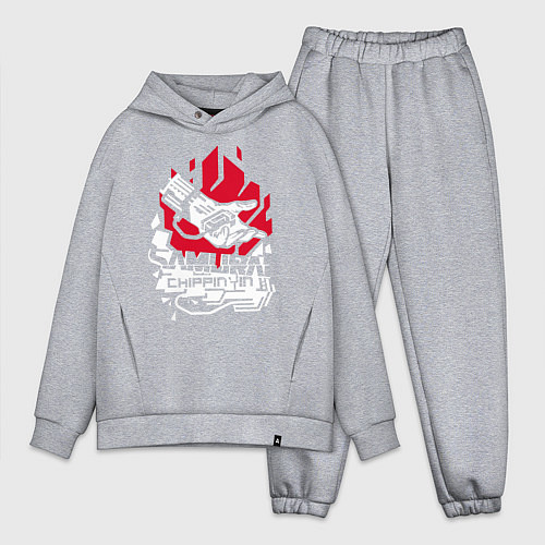 Мужской костюм оверсайз Cyberpunk 2077 SAMURAI / Меланж – фото 1