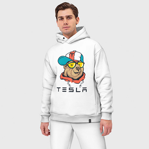 Мужской костюм оверсайз TESLA ТЕСЛА Z / Белый – фото 3