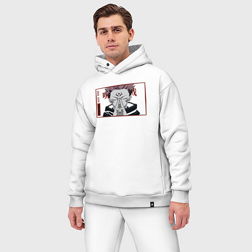 Мужской костюм оверсайз Магическая Битва / Белый – фото 3