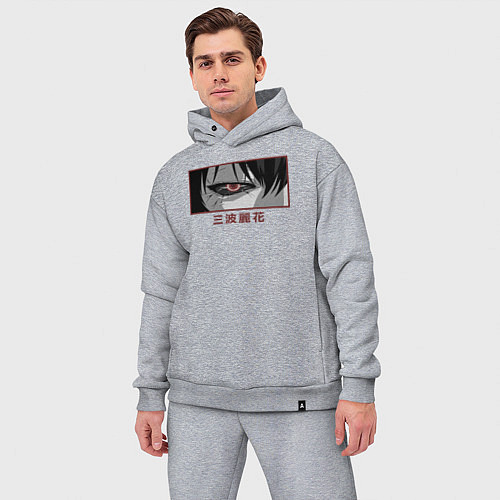 Мужской костюм оверсайз Глаз Гуля / Меланж – фото 3