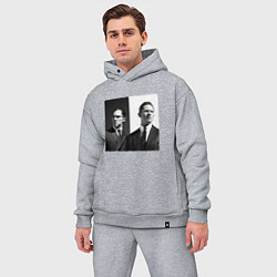 Мужской костюм оверсайз Tom hardy, цвет: меланж — фото 2