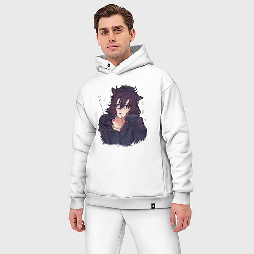 Мужской костюм оверсайз Миямура-кун / Белый – фото 3