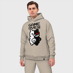 Мужской костюм оверсайз MONOKUMA GAME OVER, цвет: миндальный — фото 2