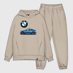 Мужской костюм оверсайз BMW X6, цвет: миндальный