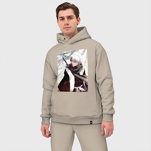 Мужской костюм оверсайз Hitsugaya Toshiro / Миндальный – фото 3