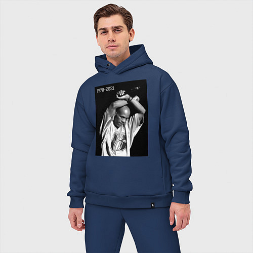 Мужской костюм оверсайз DMX / Тёмно-синий – фото 3