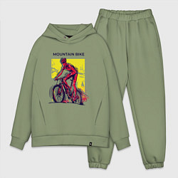 Мужской костюм оверсайз Mountain Bike велосипедист, цвет: авокадо