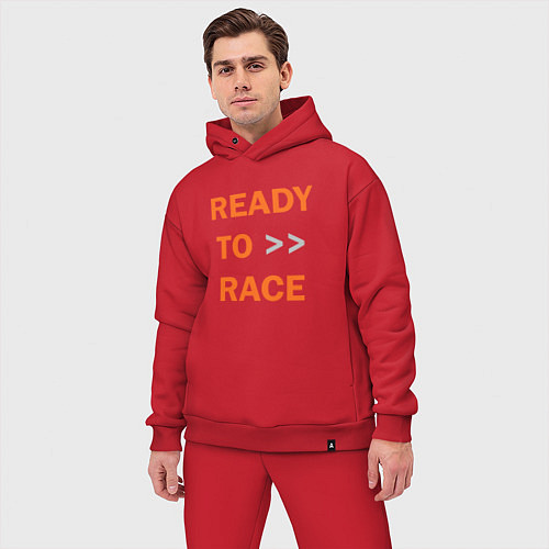 Мужской костюм оверсайз KTM READY TO RACE спина Z / Красный – фото 3
