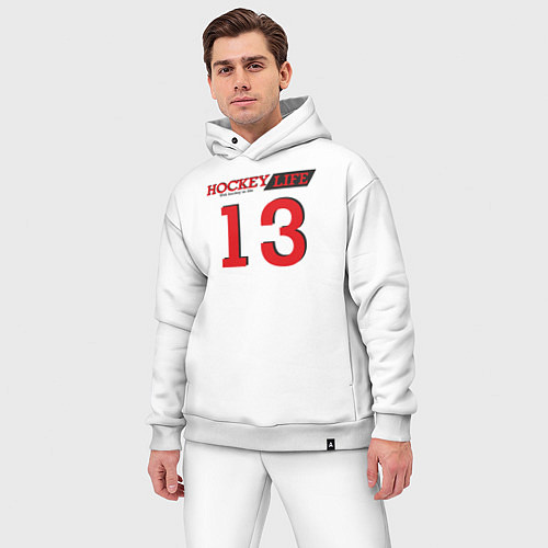 Мужской костюм оверсайз Hockey life Number series / Белый – фото 3