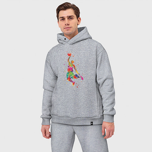 Мужской костюм оверсайз Basketball Player / Меланж – фото 3