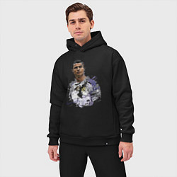 Мужской костюм оверсайз Cristiano Ronaldo Manchester United Portugal, цвет: черный — фото 2