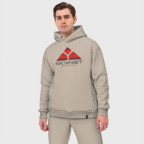 Мужской костюм оверсайз Skynet / Миндальный – фото 3