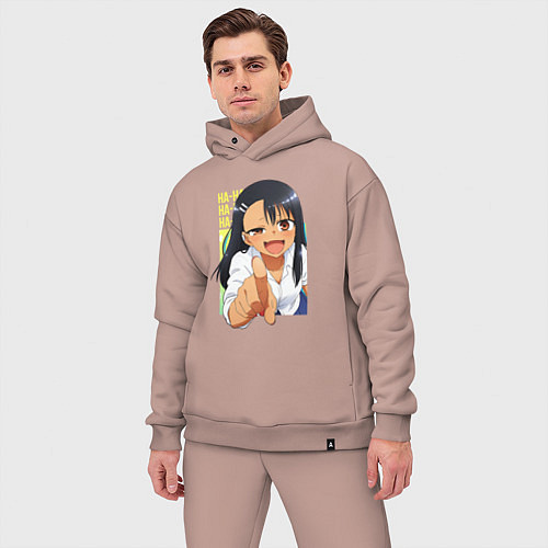 Мужской костюм оверсайз Ha-Ha nagatoro / Пыльно-розовый – фото 3