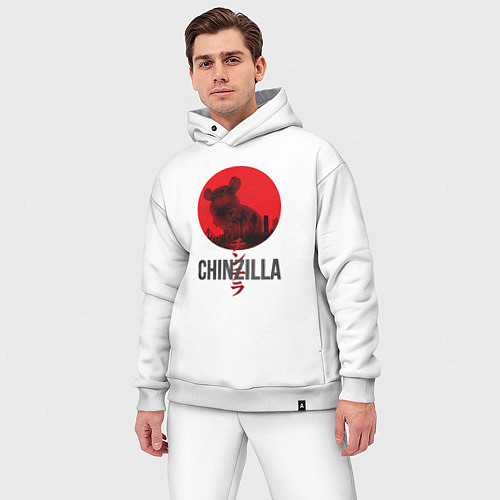 Мужской костюм оверсайз Chinzilla black / Белый – фото 3