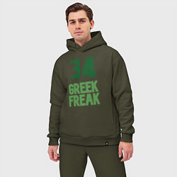 Мужской костюм оверсайз Greek Freak 34, цвет: хаки — фото 2