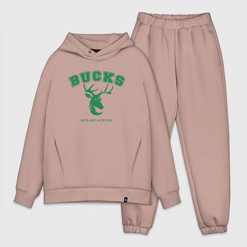 Мужской костюм оверсайз Bucks - Champions / Пыльно-розовый – фото 1