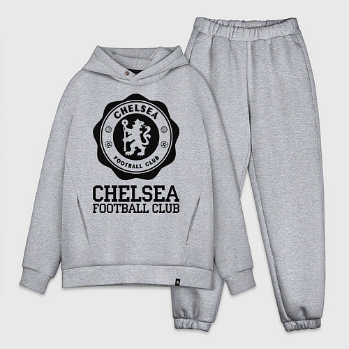 Мужской костюм оверсайз Chelsea FC: Emblem / Меланж – фото 1